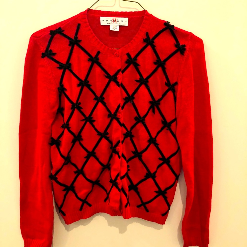 Adrienne Vittadini bow cardigan